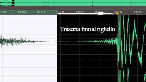 aggiustare la selezione della traccia con le maniglie