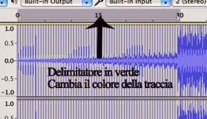 strumento selezione con audacity
