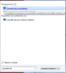 Connetti ad un proiettore