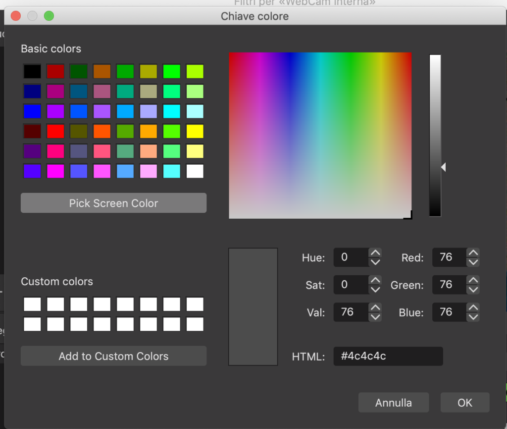 Obs Studio Plette Colori