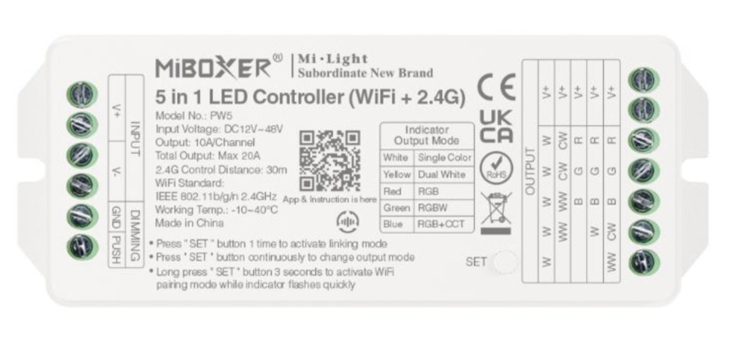 collegare una striscia led wifi